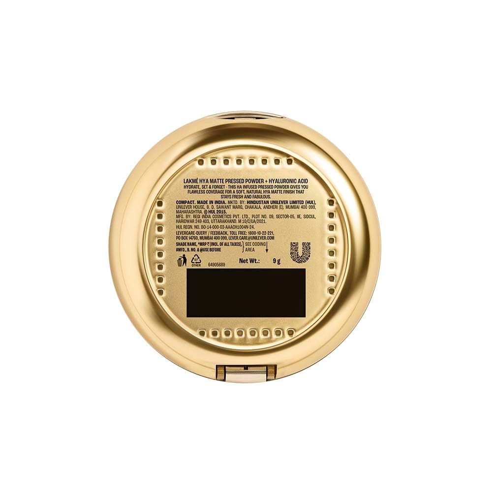 Lakme 9to5 Hya Matte Pressed Powder Nude 9gm - Image 2