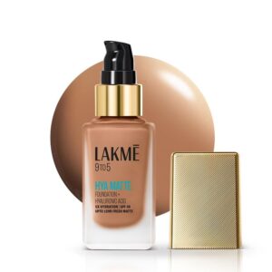 Lakme 9to5 Hya Matte Foundation + Hyaluronic Acid Warm Caramel - 25ml